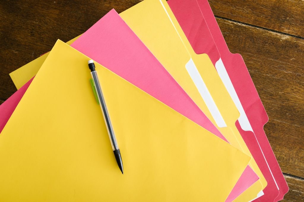 a pen or a document folder